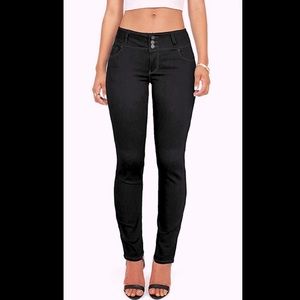 Wax Women's Juniors Butt I Love You! Mid Rise Skinny Crop Jeans Black 9 NWT New